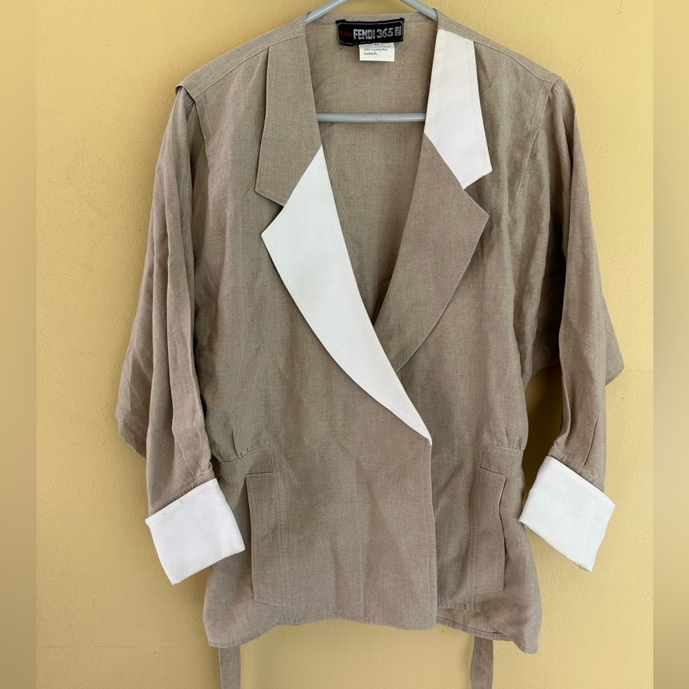 Vintage Fendi 365 Linen Blazer size 44